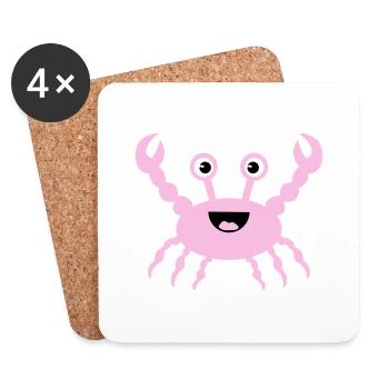Crab - Coasters (set of 4) - white - Front