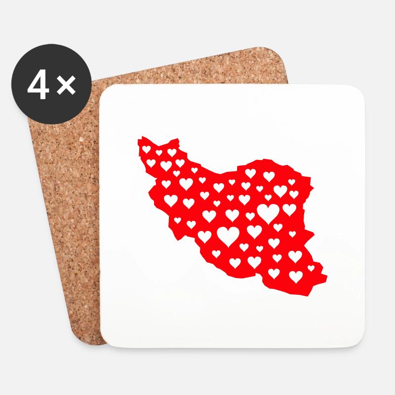 iran liebe - Untersetzer (4er-Set) - Weiß