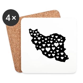 Iran Love 01 - Coasters (set of 4) - white - Front
