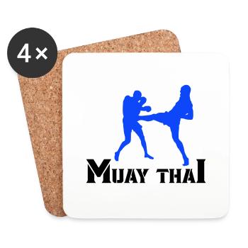 Muay Thai - Coasters (set of 4) - white - Front