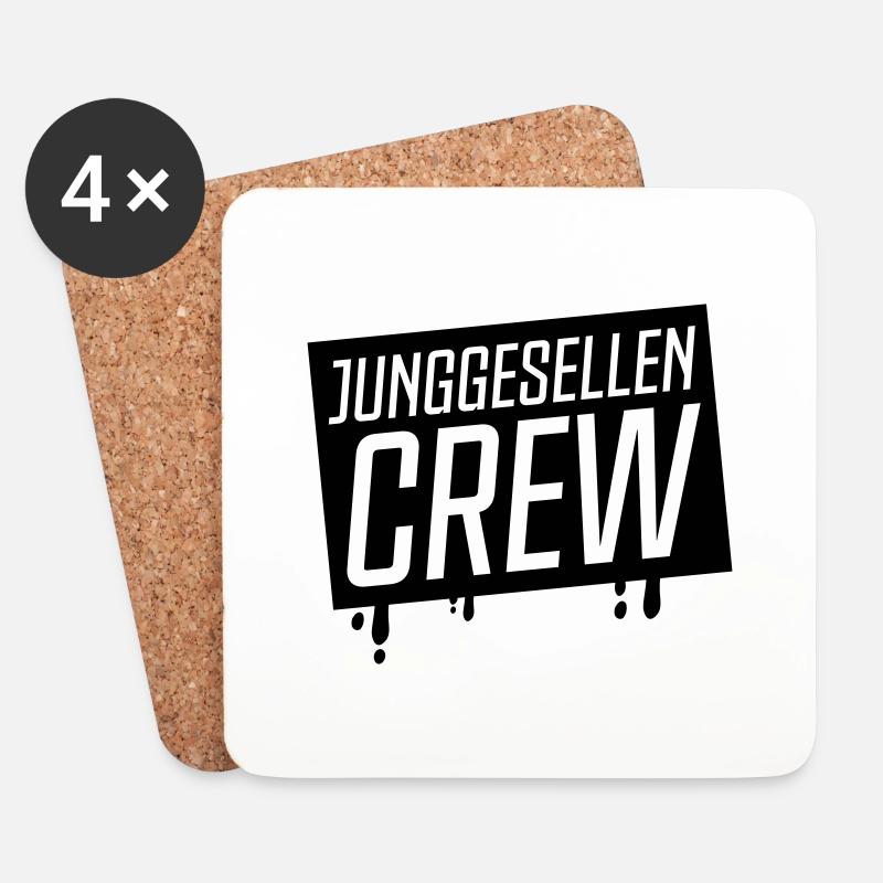 junggesellen crew - Untersetzer (4er-Set) - Weiß