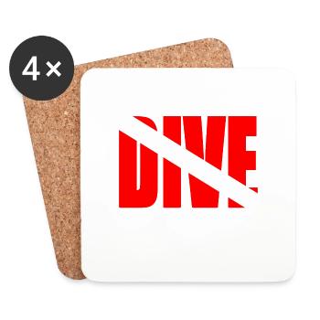 Dive St. Kitts - Karibik - Caribbean - West Indies - Coasters (set of 4) - white - Front