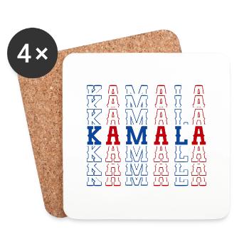 KAMALA HARRIS America - Coasters (set of 4) - white - Front