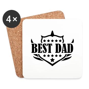 best dad - Untersetzer (4er-Set) - Weiß - Vorne