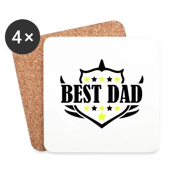best dad - Untersetzer (4er-Set) - Weiß - Vorne