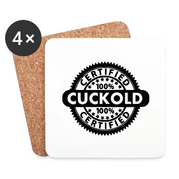 certified cuckold - Untersetzer (4er-Set) - Weiß - Vorne