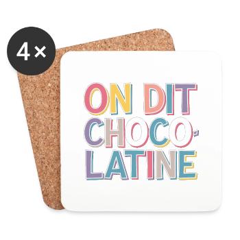 On dit chocolatine - Dessous de verre (lot de 4) - blanc - Devant