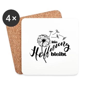 Die Hoffnung bleibt - Untersetzer (4er-Set) - Weiß - Vorne