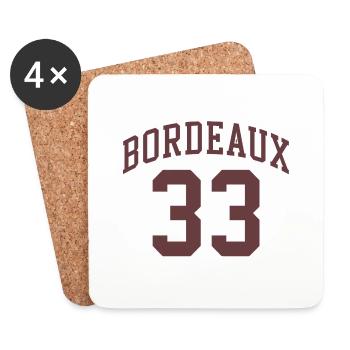 Bordeaux 33 - Dessous de verre (lot de 4) - blanc - Devant