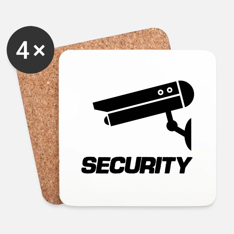 kamera icon security - Untersetzer (4er-Set) - Weiß
