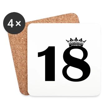 18 krone - Untersetzer (4er-Set) - Weiß - Vorne