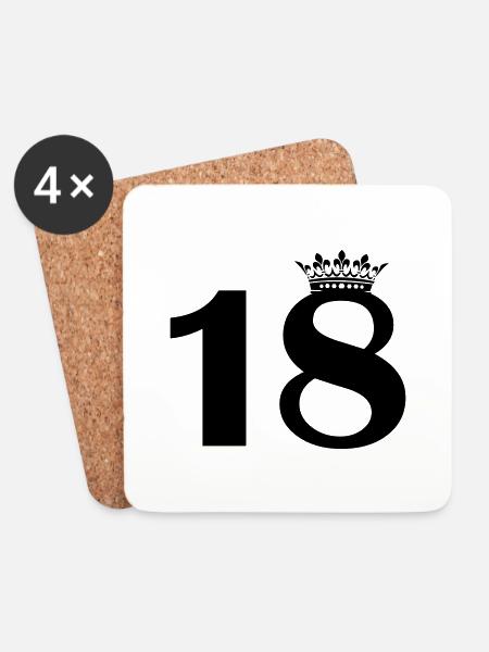 18 krone - Untersetzer (4er-Set) - Weiß