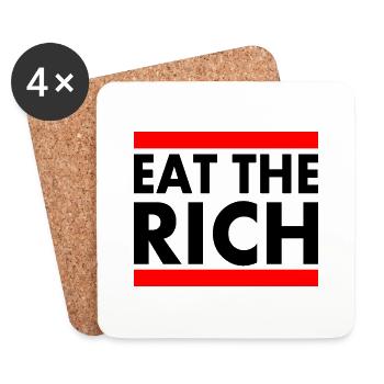 Eat the rich - Untersetzer (4er-Set) - Weiß - Vorne