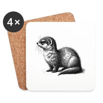 Ermine - Coasters (set of 4) - white - Front