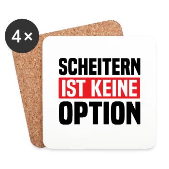 Scheitern ist keine Option - Untersetzer (4er-Set) - Weiß - Vorne
