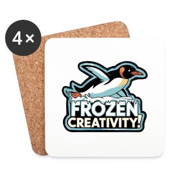 COOL TSHIRT, PINGUIN - Coasters (set of 4) - white - Front
