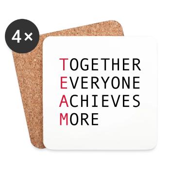 Team - Coasters (set of 4) - white - Front