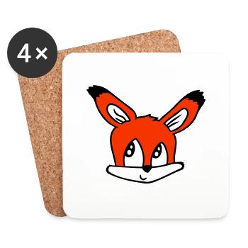 Fox Red Fox Wild Animal Clever Forest Inhabitants - Coasters (set of 4) - white - Front