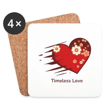 L’amour intemporel - Dessous de verre (lot de 4) - blanc - Devant