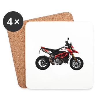 Superbike // Illustration - Dessous de verre (lot de 4) - blanc - Devant