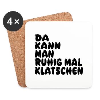 Klatschen - Untersetzer (4er-Set) - Weiß - Vorne
