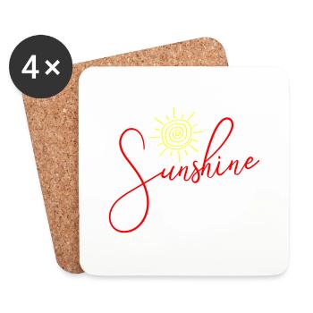 Sonnenschein Sonne Symbol - Untersetzer (4er-Set) - Weiß - Vorne