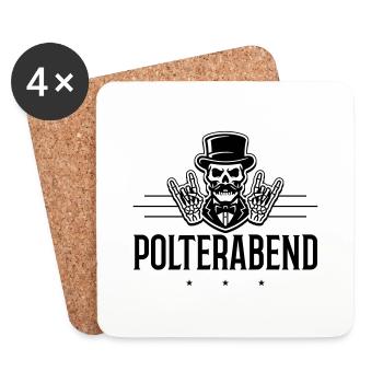 Polterabend Bräutigam - Untersetzer (4er-Set) - Weiß - Vorne