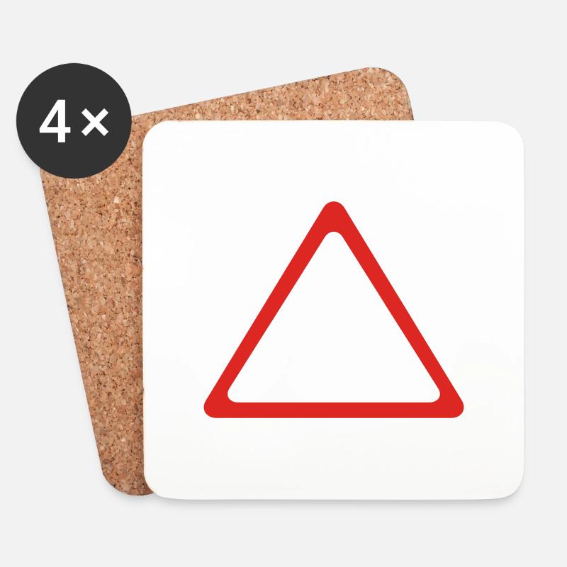Actung! - Untersetzer (4er-Set) - Weiß