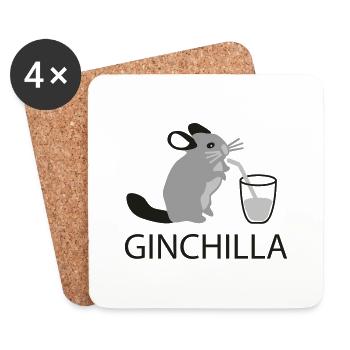 Ginchilla for Gin Chiller - Coasters (set of 4) - white - Front