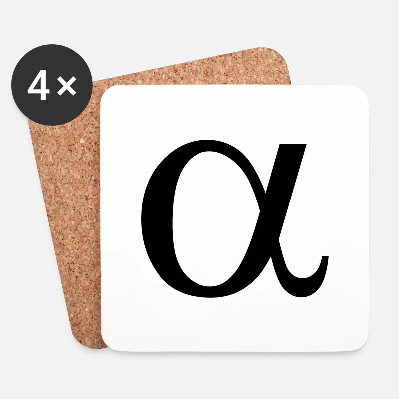 alpha - Coasters (set of 4) - white