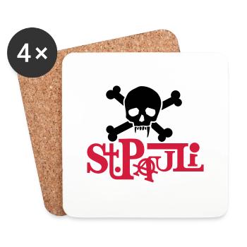 pauli01_2f - Untersetzer (4er-Set) - Weiß - Vorne