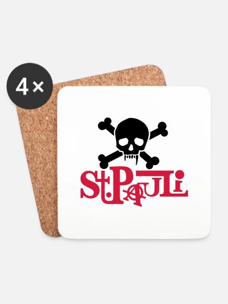pauli01_2f - Coasters (set of 4) - white