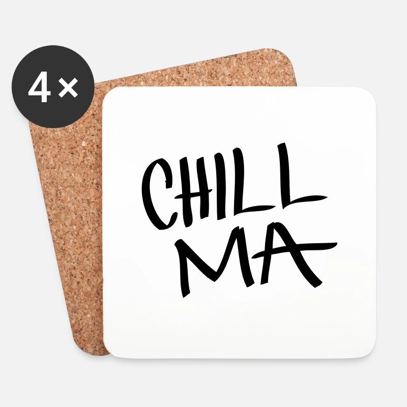 Chill Ma - Untersetzer (4er-Set) - Weiß
