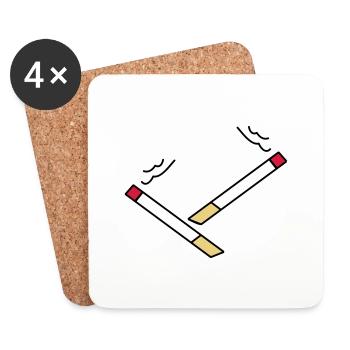 zigarette5 - Untersetzer (4er-Set) - Weiß - Vorne