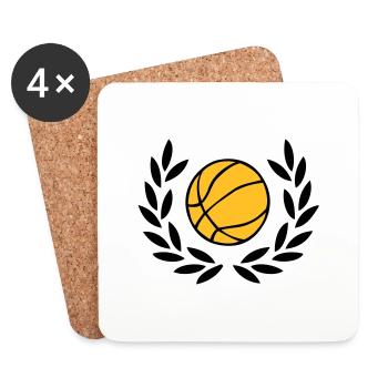 Basketball - Untersetzer (4er-Set) - Weiß - Vorne