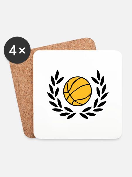 Basketball - Coasters (set of 4) - white