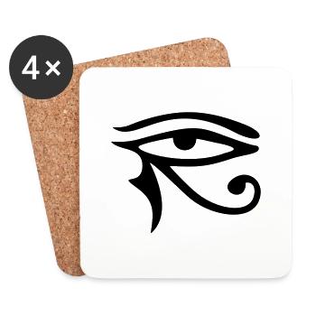 Eye of Horus - Coasters (set of 4) - white - Front