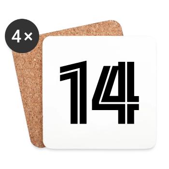 14 - Untersetzer (4er-Set) - Weiß - Vorne