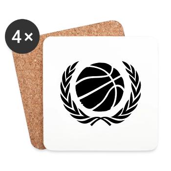 Basket-ball Basketball Basket - Dessous de verre (lot de 4) - blanc - Devant