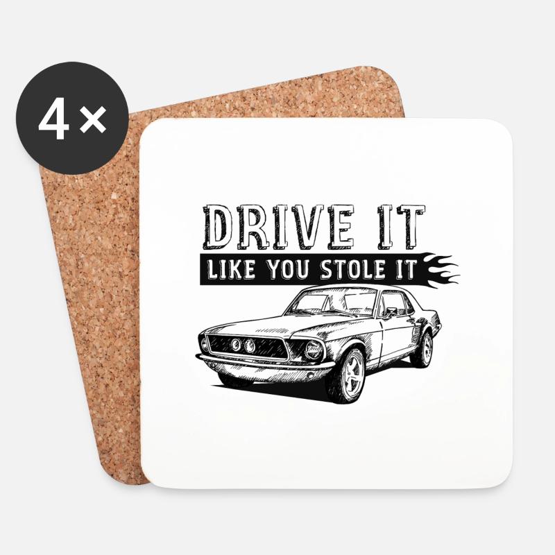 Drive It - Coupe - Untersetzer (4er-Set) - Weiß