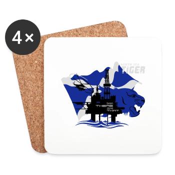 Oil Rig Oil Field North Sea Tiger Aberdeen - Coasters (set of 4) - white - Front