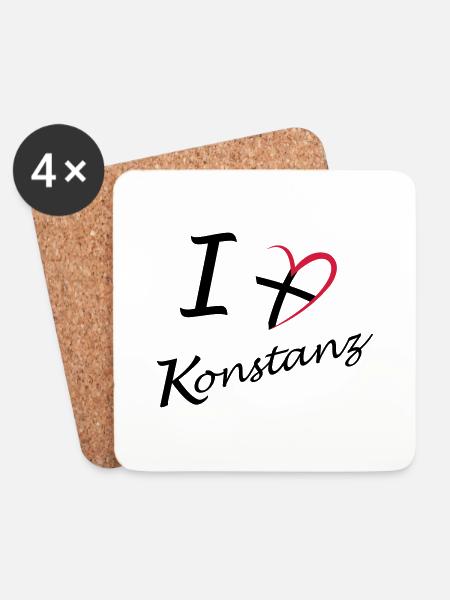 Konstanz Liebe - Untersetzer (4er-Set) - Weiß