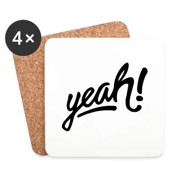 yeah - Untersetzer (4er-Set) - Weiß - Vorne