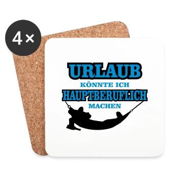 urlaub als beruf weltreise - Untersetzer (4er-Set) - Weiß - Vorne