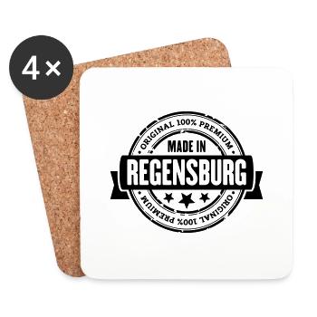 Made in Regensburg - Untersetzer (4er-Set) - Weiß - Vorne