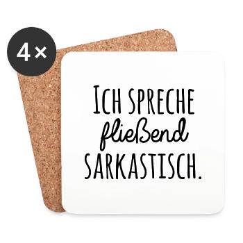 Sarkasmus - Untersetzer (4er-Set) - Weiß - Vorne