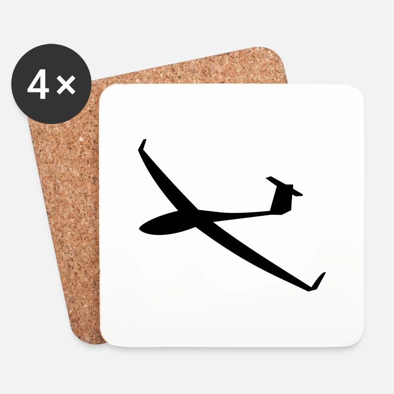 segelflieger - Untersetzer (4er-Set) - Weiß