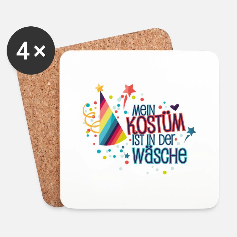 Mein Kostüm Wäsche - Untersetzer (4er-Set) - Weiß