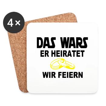 das wars - ringe 2-- - Untersetzer (4er-Set) - Weiß - Vorne