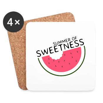 Summer of sweetness - Coasters (set of 4) - white - Front